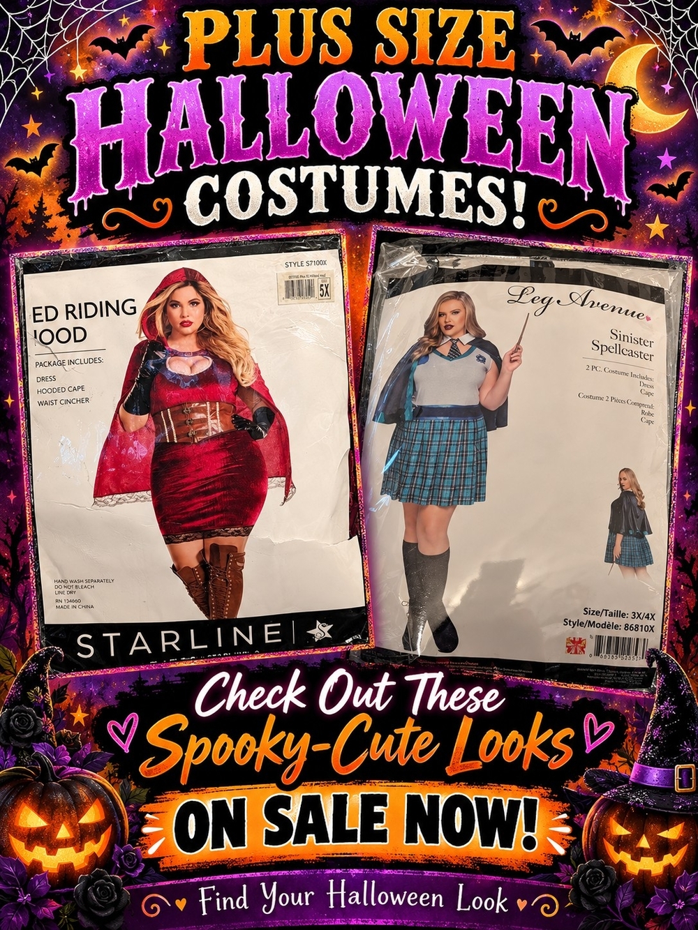 Leg Avenue Plus Size Sinister Spellcaster Costume - Blue, White, Black